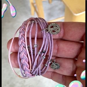 ✌🏽SIGN PINK & PURPLE MULT-LAYER BRACELET ✌🏽